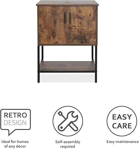 Miniatura 3 de eclife Lavabo de tocador de baño de 24 pulgadas, gabinete moderno con soporte de metal con estante inferior, fregadero de barco azul y grifo de