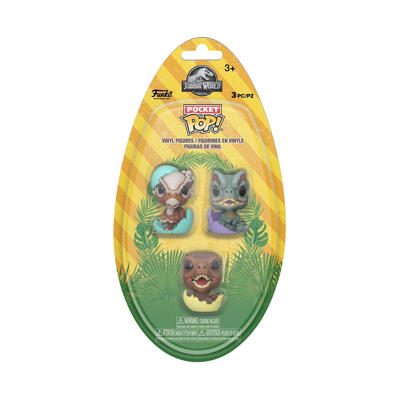 Funko Pocket Pop! Egg: Jurassic Park - Dinos - 3 Pack - Dilophosaurus - Stygimoloch - Velociraptor
