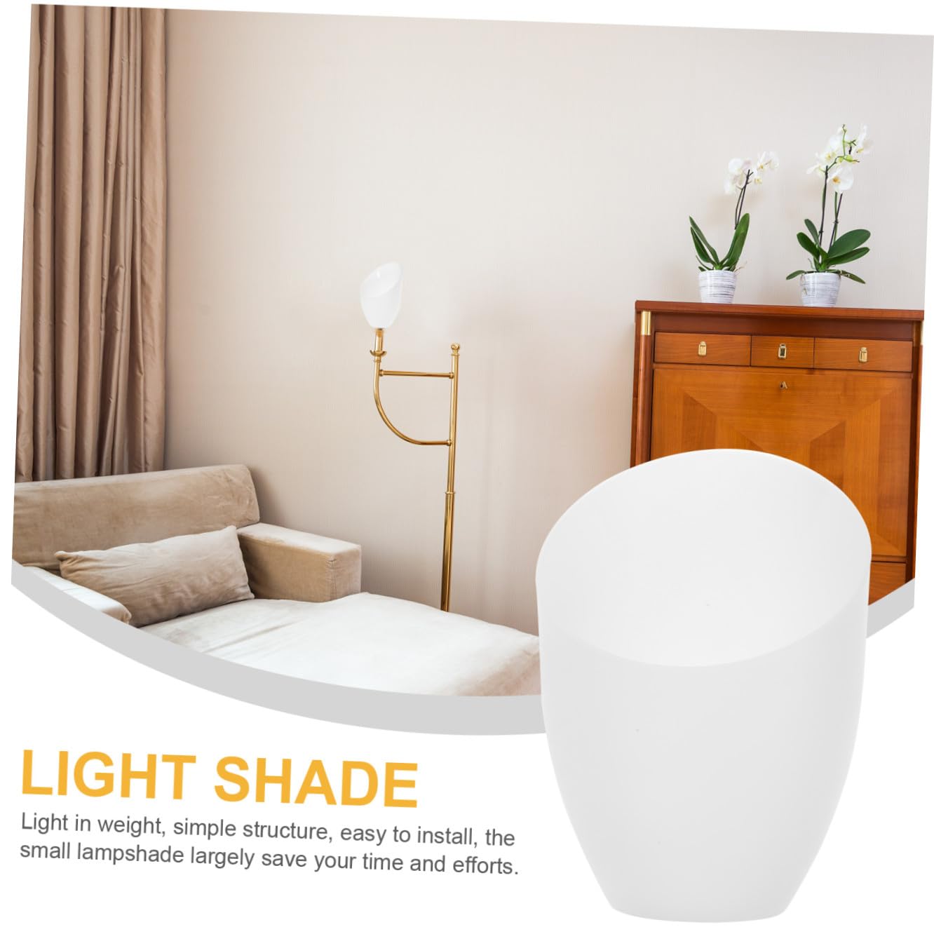 Abat-jour de Lampe en Pe Blanc Lot de 5, Design Cheval