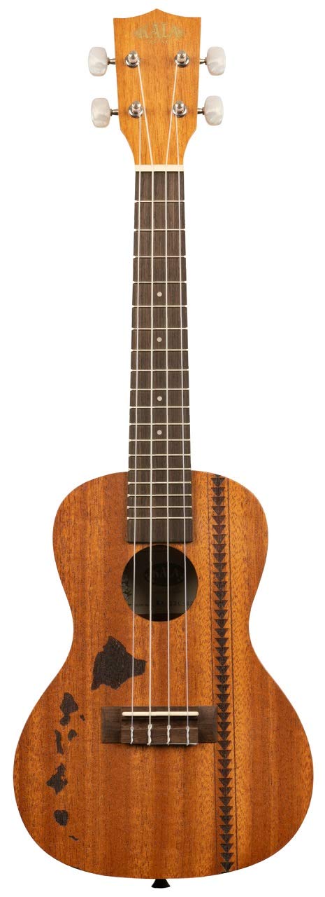 Kala KA-15C-H2 Ukulele Concerto Hawaii Tattoo Satinato con Borsa