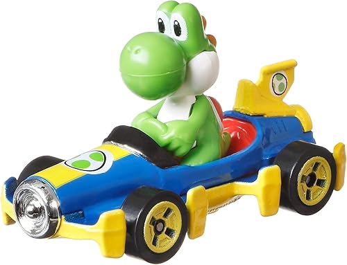 Miniatura 2 de Hot Wheels Mario Kart Yoshi con Mach 8 Racer GLP39