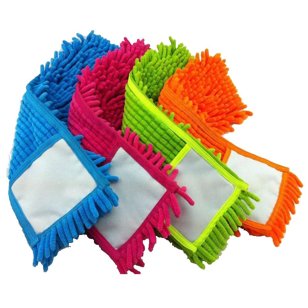 Cabeza de reemplazo de la fregona de Chenille for el suelo de lavado Paño de limpieza de la microfibra Microfibra autoprolada(3-Pack)