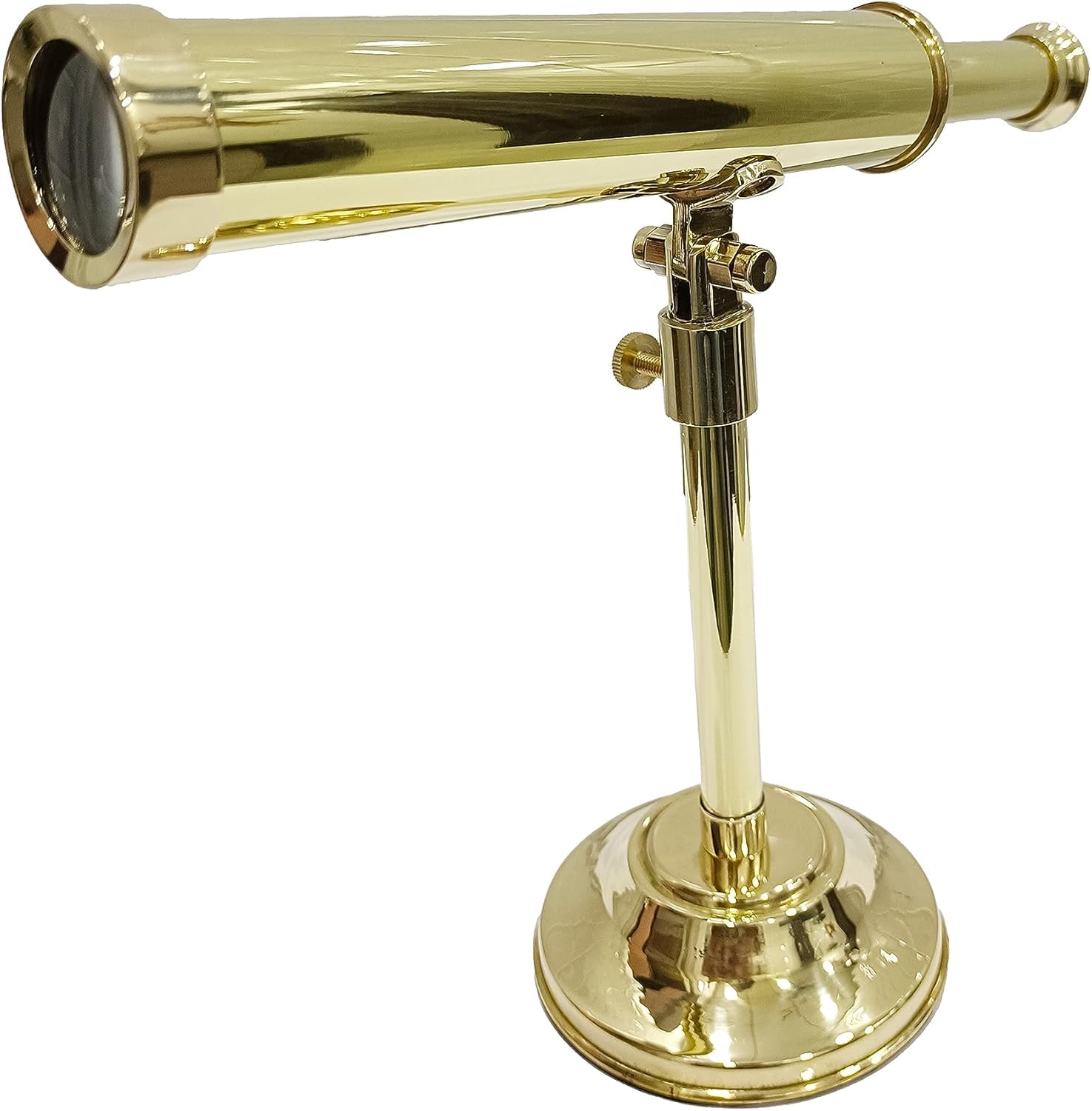 Navy Handmade Shiny Brass Telescope Maritime Ship Instrument Functional Clear Vision Nautical Home Decor