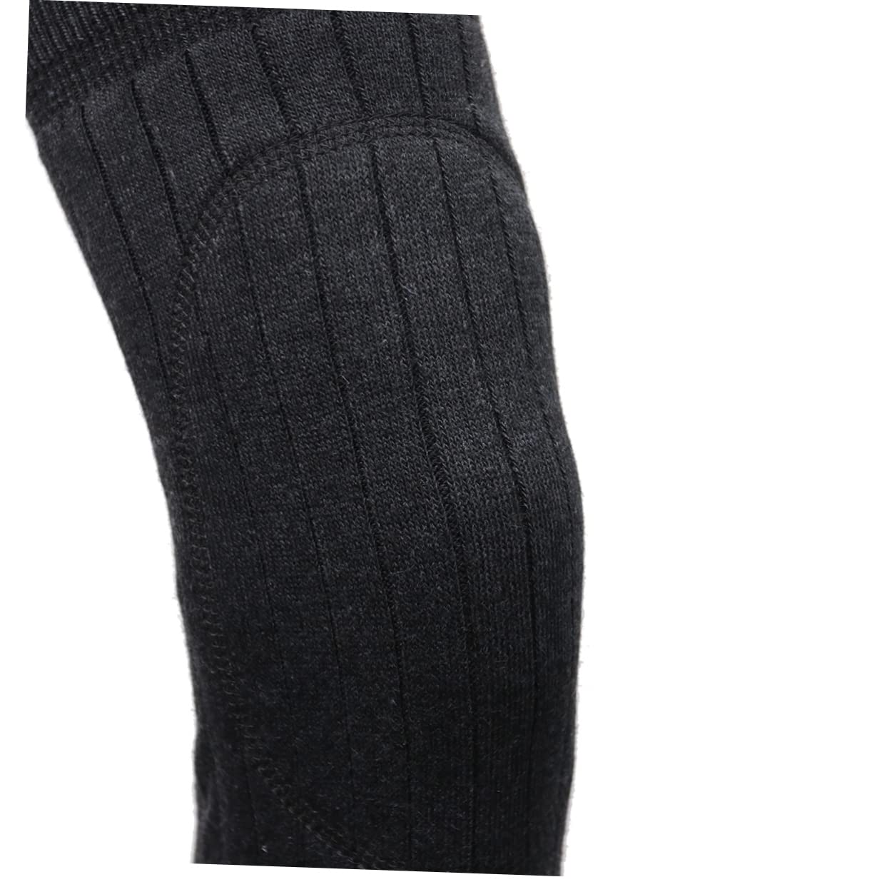 HAPINARY 1pair Breathable Thicken Wool Knee Warmers for Unisex Elastic Knee Brace Sleeves for Outdoor Sports Cold Weather Activities Dark Grey Random