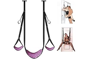 Door Sex Swing Adult, Exquisite Pink Leopard Adjustable Adult Sex Swing, Sexy...