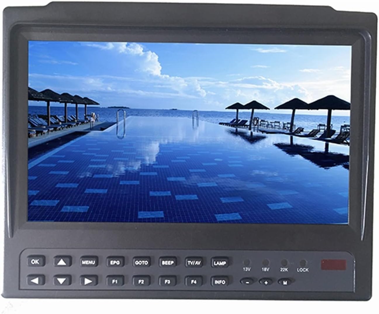 Satellite Finders 7inch Portable Widescreen Satellite Finder Support DVB-S/S2 MPEG-4 Satellite Finder for HD Signal Support AHD TVI CVI Camera for Adjusting Sat TV Dish