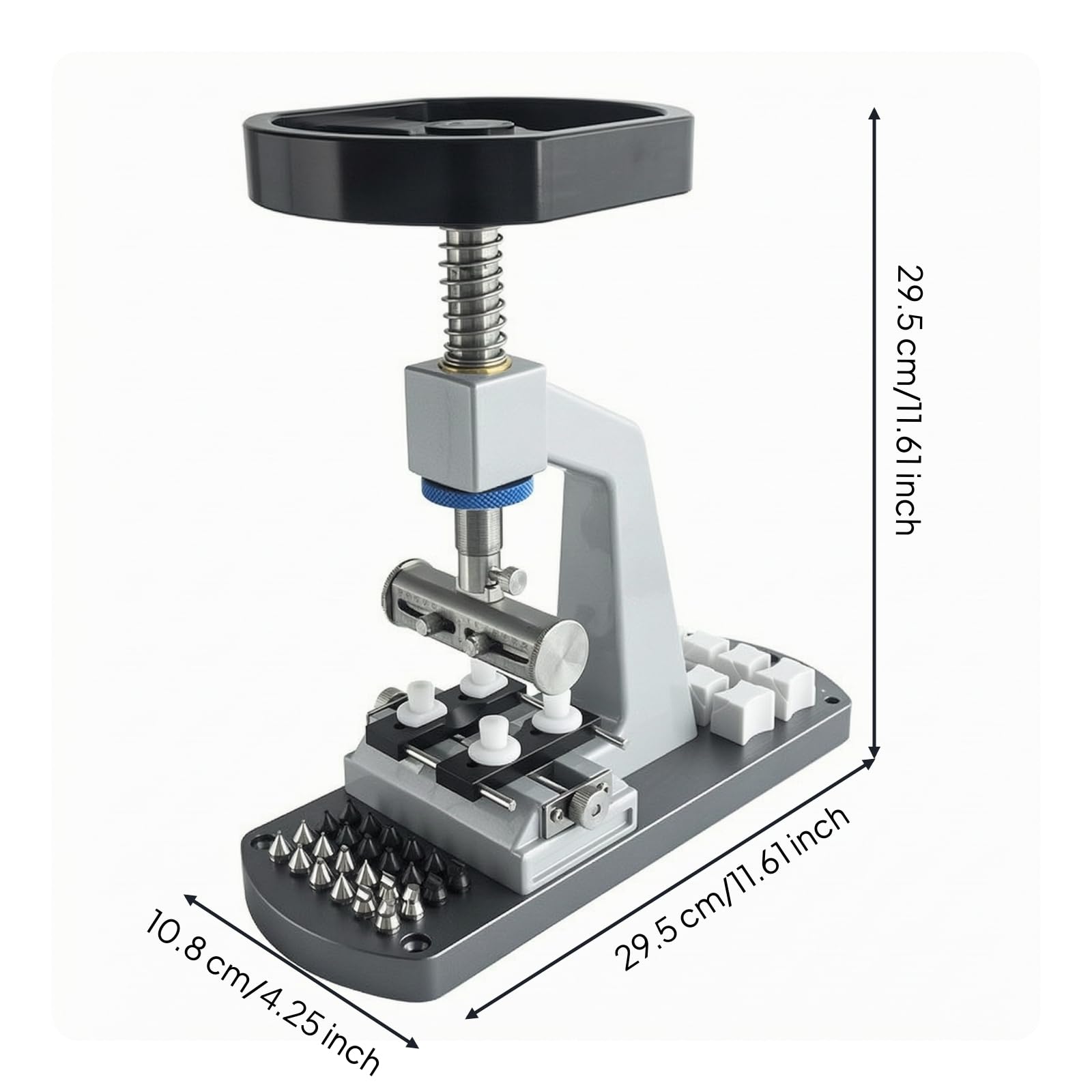 Sharplace Prensador para Tapar Relojes Robusto Compacto, Ajustable, prensador Caja Reloj, Relojeros