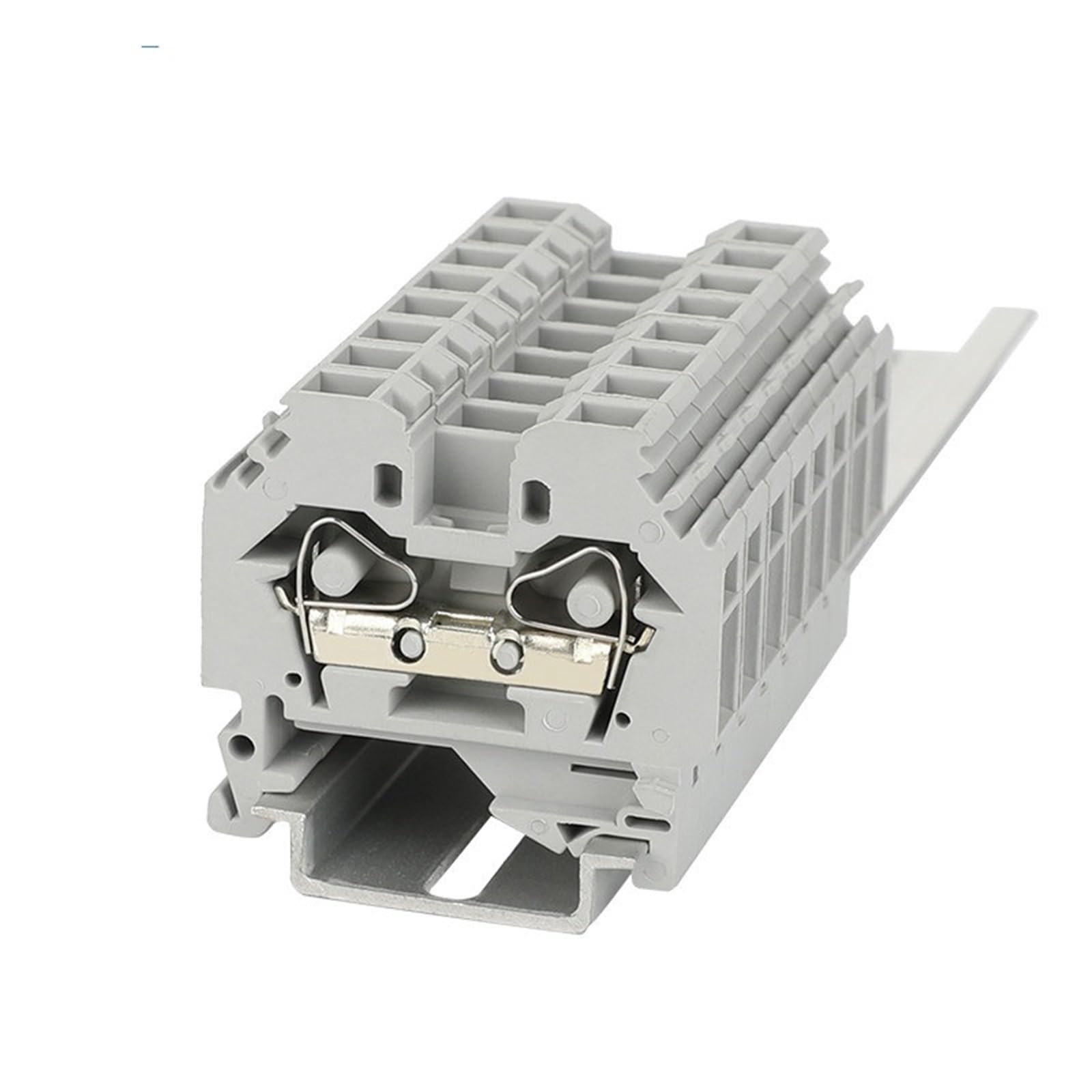 10 connettori a gabbia a molla 282-101, morsetti a gabbia, 2 conduttori, 282 101, 6 mm², binario DIN