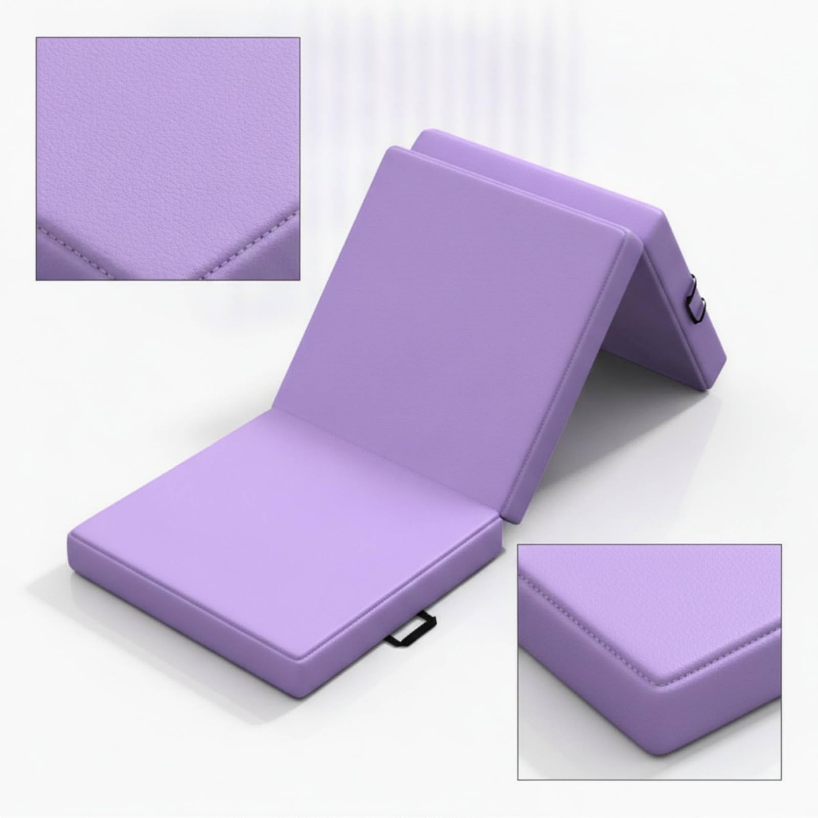 Gymnastikmatte Fitnessmatte Trainingsmatte Klappmatte mit Abwischbarer Oberfläche Und EPE Kern für Bodentraining Stretching Bauchmuskelübungen Pilates, color to 3, 180 60 5CM