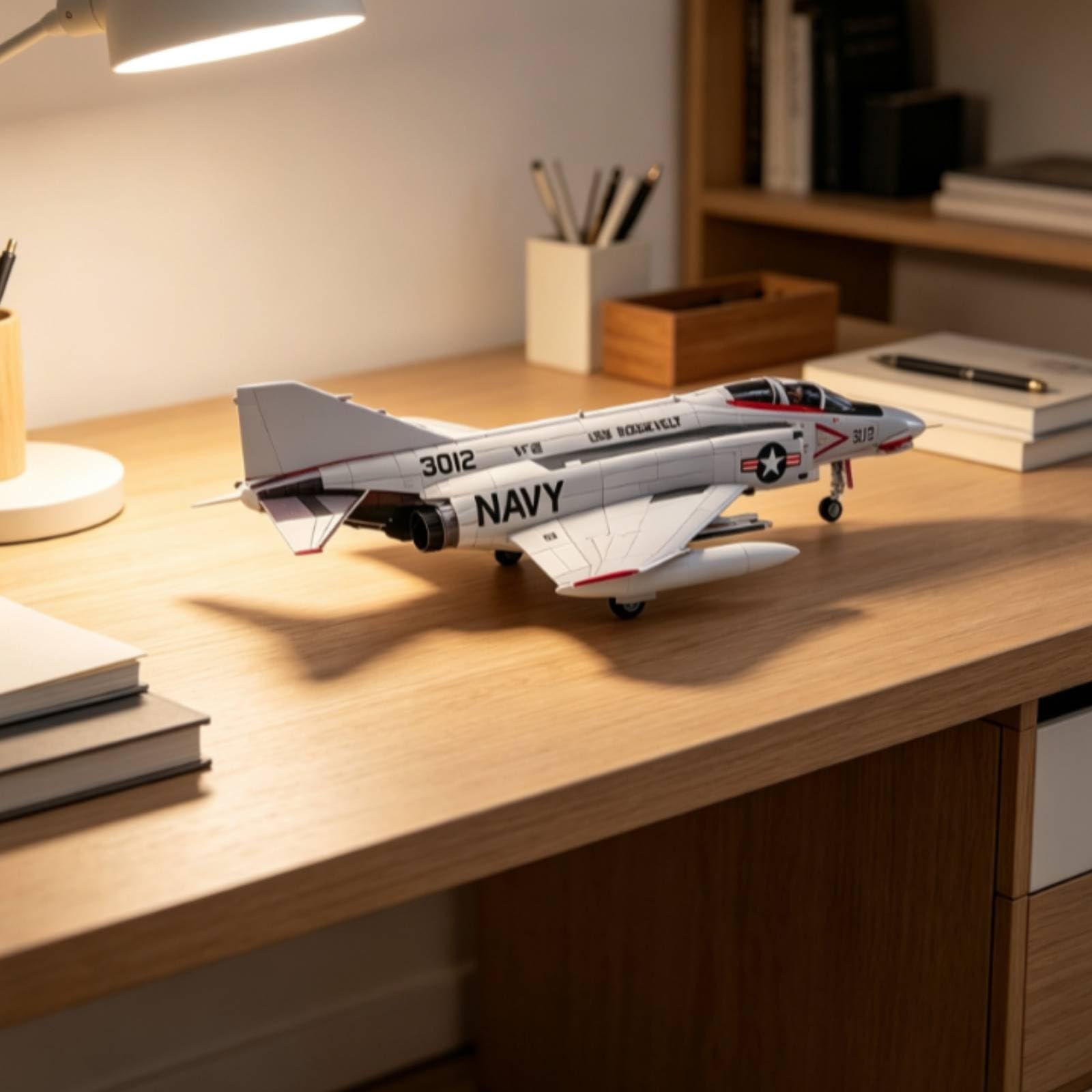 KiBcsLic /N scheinungsjäg II Modellbausatz hochwtig scheinungsjäg-II-Modell sammelbar Strahlflugzeugmodellbausatz für Samml, Hobbyraum, Vitrine