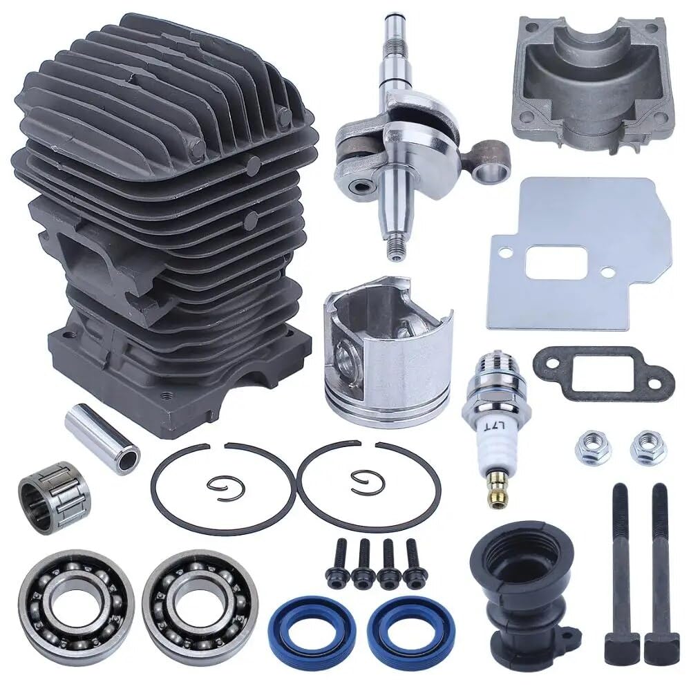 42.5mm cylinder silnika miska tłokowa wał korbowy świeca zapłonowa tłumik zestaw, dla, dla Ms250 Ms230 025 023 części do pił łańcuchowych 1123 020 1209 Zestaw cylindrów piły łańcuchowej