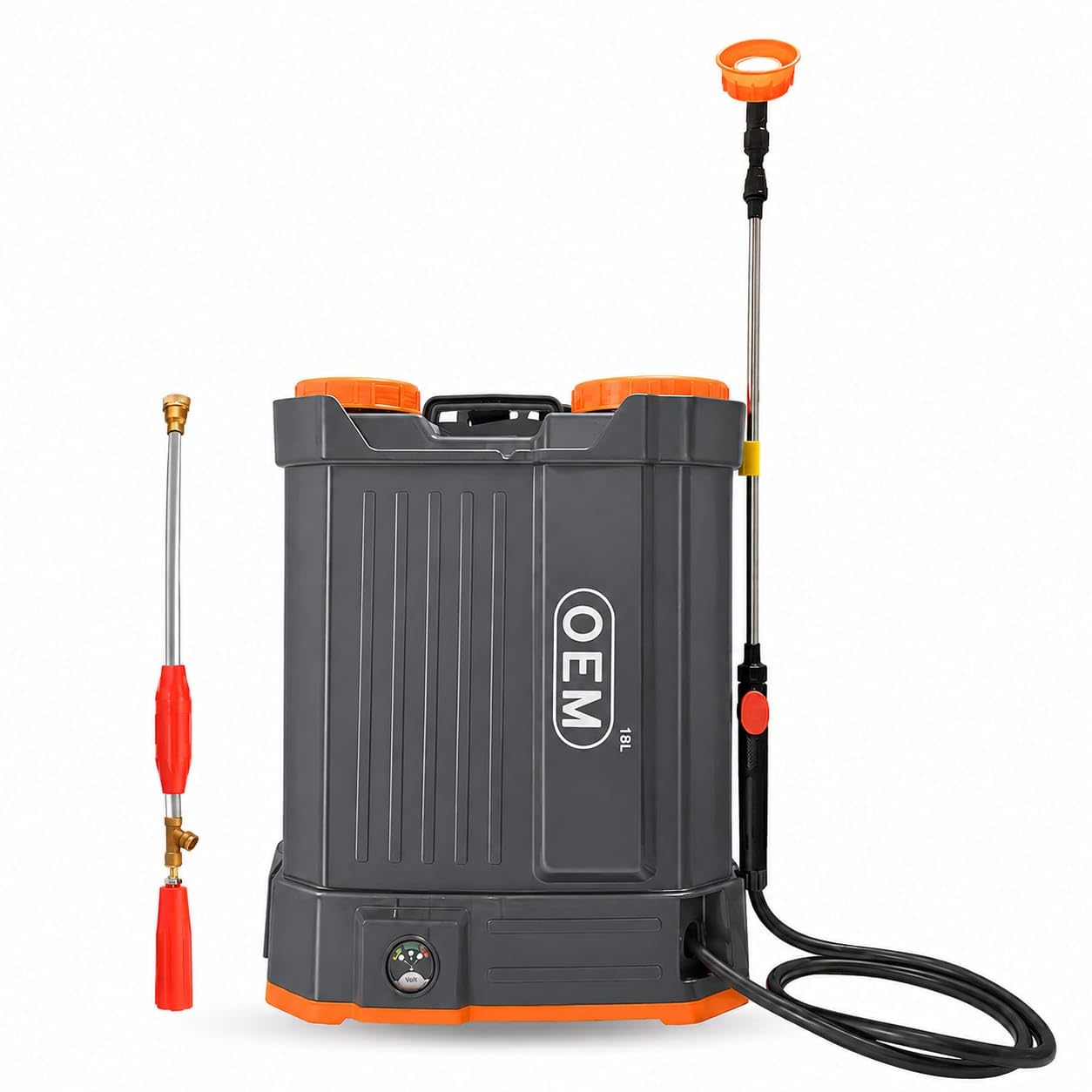 OEM 18L Battery Sprayer with 12 Volt X 10 Amp Battery, Heavy Car Belt, Spare Parts, Heavy Body Plastic, Copper High Pressure Motor with 4 Free Nozzles Powerful Agricultural Sprayer-image-13