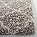 SAFAVIEH Hudson Shag Collection Area Rug - 8' x 10', Grey & Ivory, Moroccan Trellis Design, Non-Shedding & Easy Care, 2-inch Thick Ideal for High Traffic Areas in Living Room, Bedroom (SGH282B)