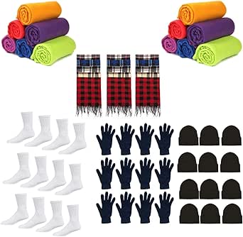 Suhine 72 Pcs Homeless Care Package Supplies Bulk Winter Emergency