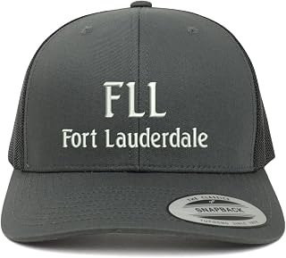 Trendy Apparel Shop FLL Fort Lauderdale Embroidered Retro Fit Trucker Mesh Cap
