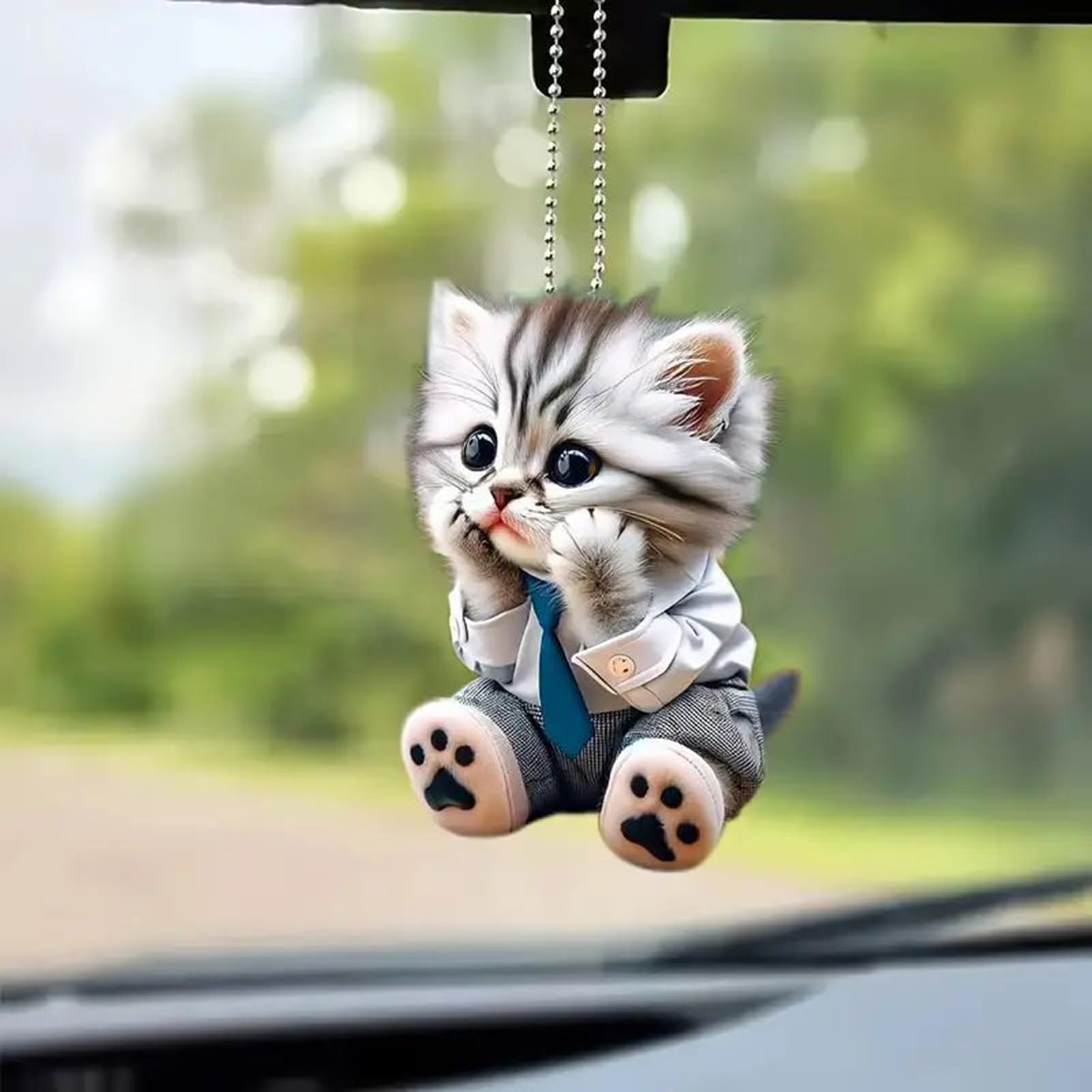 Super Cute Animal Cat Possum Mouse Car Mirror Hanging Ornament Car Interior Accessories Car Decor Rear View Mirror