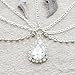 Simsly - Cadena para la cabeza con colgante de diamante de imitación,...