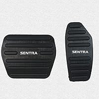 Vista 22 de Cubiertas de pedal de acelerador de gas de aleación de aluminio, accesorios interiores antideslizantes sin perforación, pedal de freno Pastillas