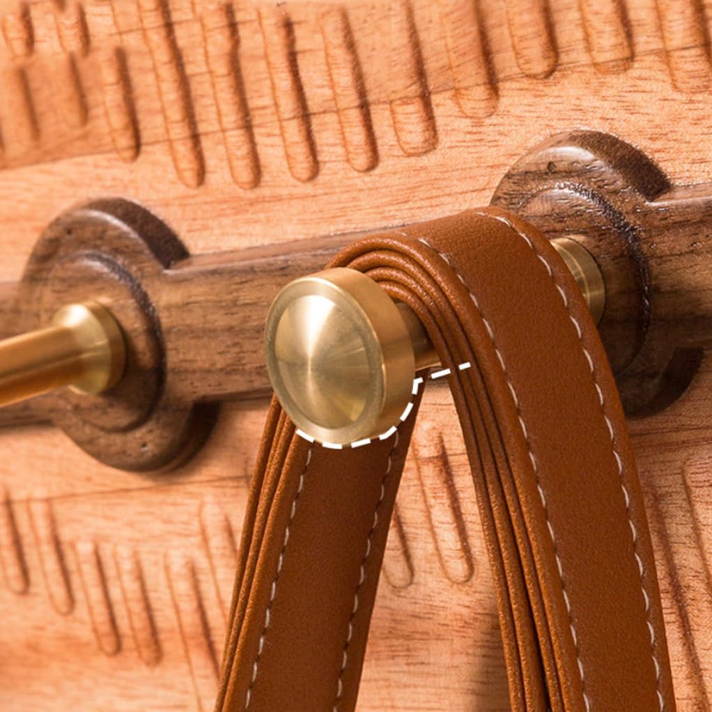 Pipa-Form Holzgarderobe mit Messinghaken zur Wandmontage Dekoration 6hook