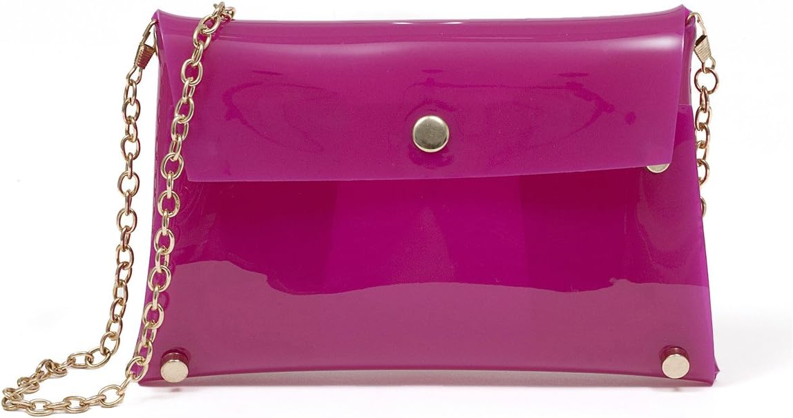 Zarapack Women's Candy Neon Color Transparent Jelly Bag Silicone Case Cross Body Messenger Bag