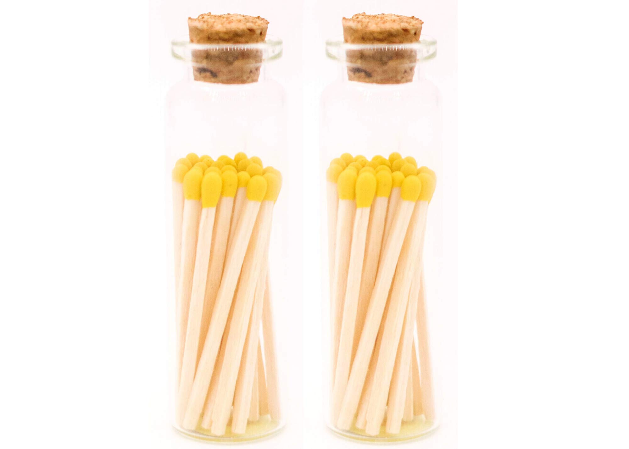 River Birch Decorative Matches in a Bottle with Striker - Cute & Colored Matches - 2 Bottles, Pineapple Tip, 40 Matches