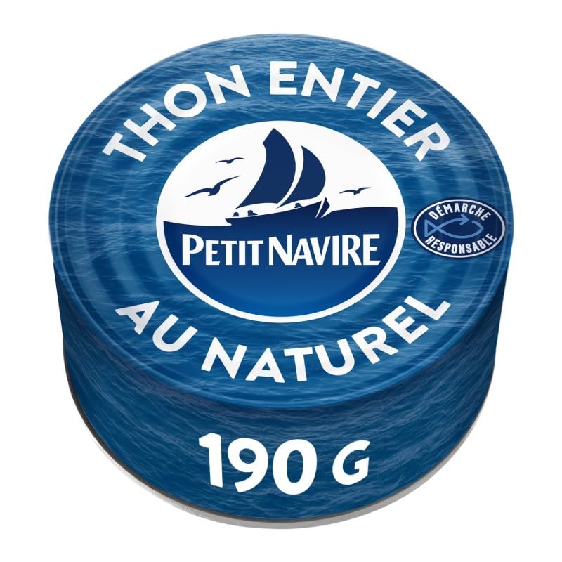 Petit Navire - Thon Albacore Naturel, Source de Protéines - 140g, Epicerie Salée, Saveur Authentique de la Mer. - Le Lot De 4