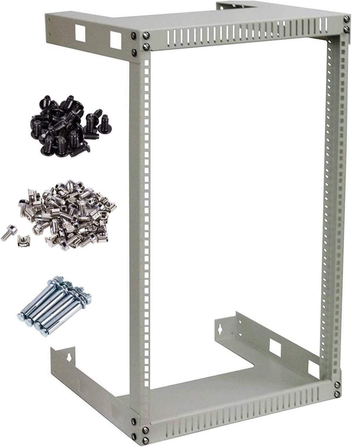 Amazon.com: KENUCO White 22U Wall Mount Open Frame Steel Network ...