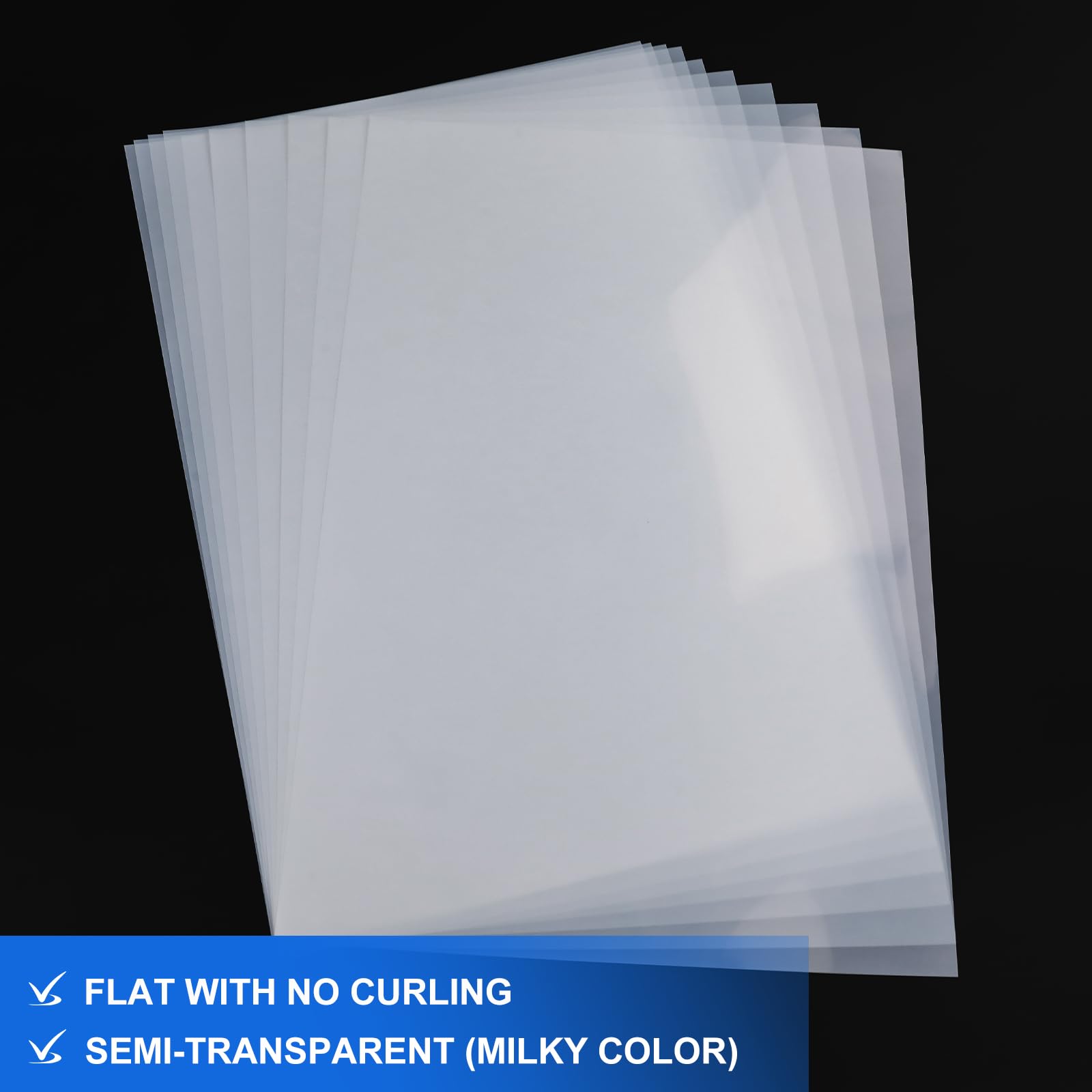 FURWEY 100 Sheets Inkjet Transparency Film, 13x19 inch, Clear Transparency Paper for Inkjet Printer, Silk Screen Printing, Overhead Projector, DIY Crafting - Image 2