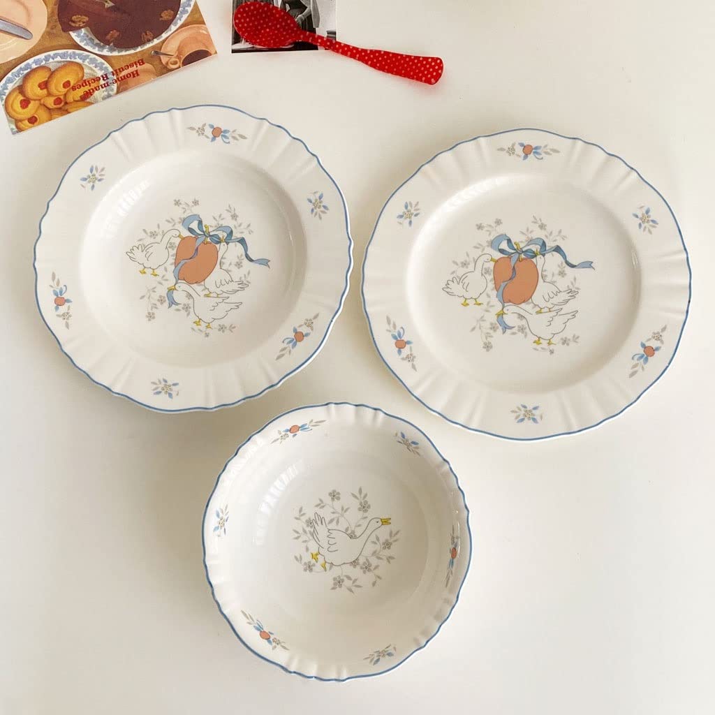 Bellissimi Piatti da Insalata in Ceramica, Torta, Piatto da Frutta, Piatto in Ceramica, Decorazione per la casa, Accessori da Cucina, Piatti Piani, Set da tavola/Piatto Piano