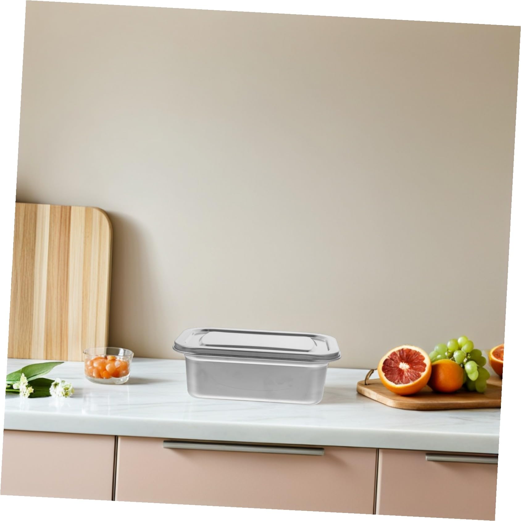 2 Pezzi contenitori per la conservazione nel congelatore contenitori ermetici per alimenti con coperchi Silver