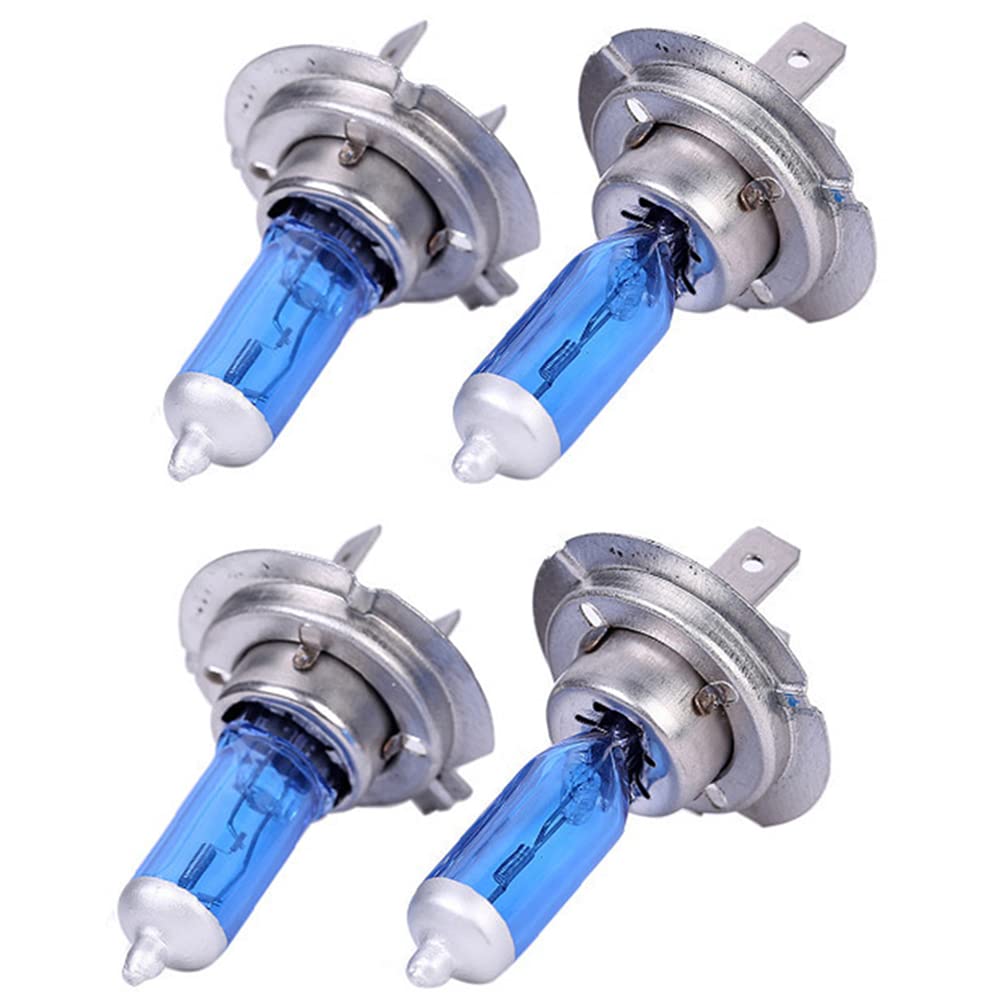 4 Uds H7 100W Xenón 6000K Super Blanco Halógeno Bombillas De Fuente De Luz De Coche 12V Faros Auto Lámpara Luz De Estacionamiento