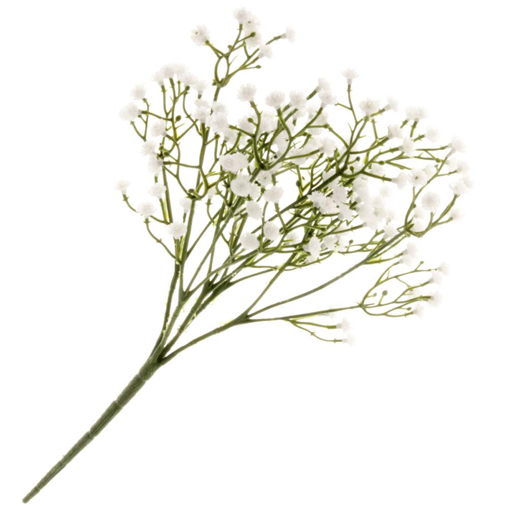 Floristrywarehouse White Gypsophila Spray And Green Artificial 30Cm