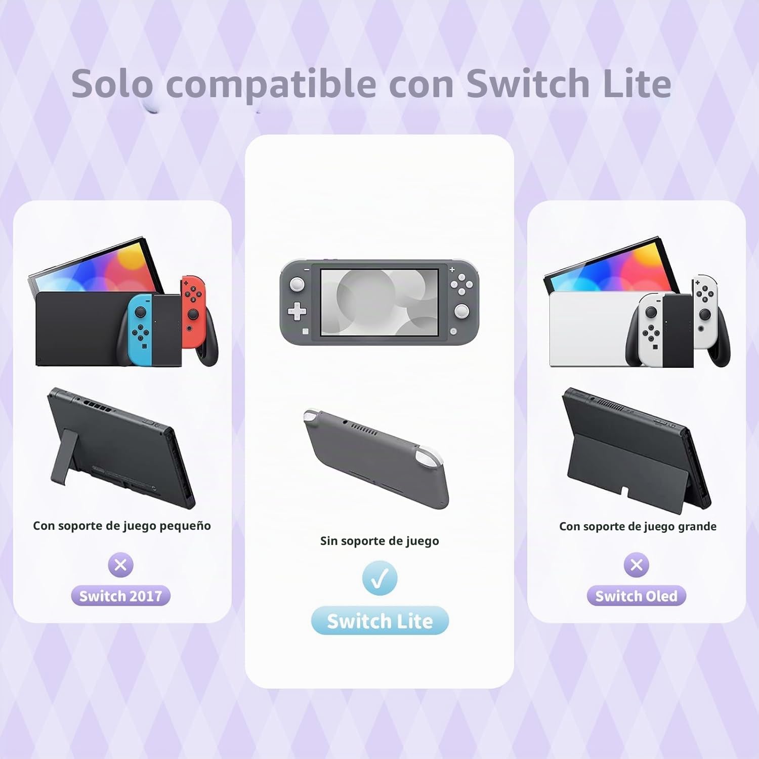 Kuitmor Estuche Protector para Switch Lite, Funda Protectora Antirrayaduras de Silicona Suave para Switch Lite 2019 con 2 Tapas de Agarre
