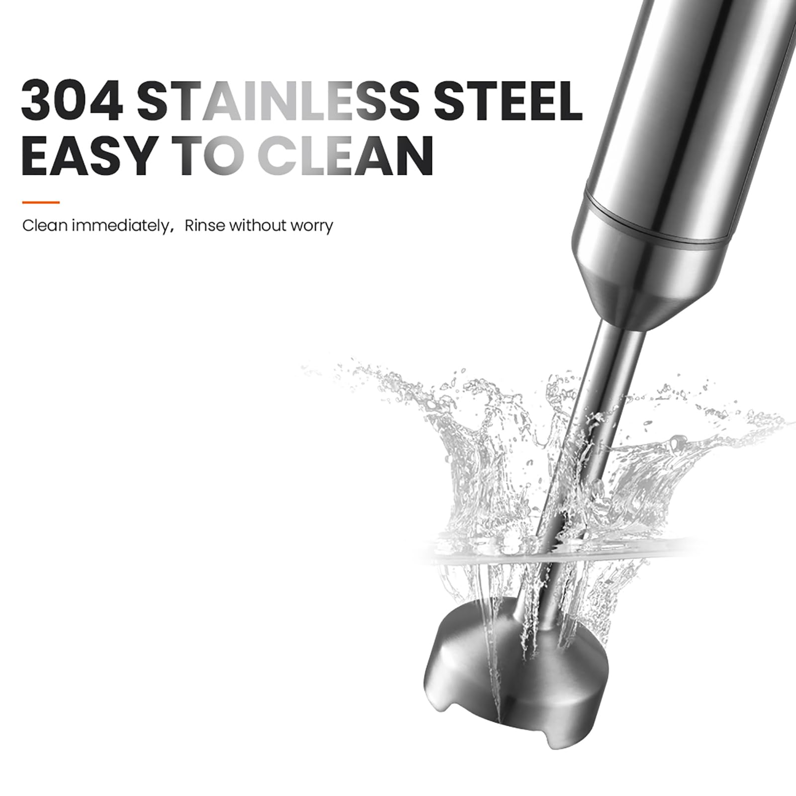 1000-w-stabmixer, Handmixer Mit 14 Einstellbaren Geschwindigkeitsstufen Und Mixstab Aus Edelstahl 304, Für Smoothies, Suppen, Säfte Und Schlagsahne