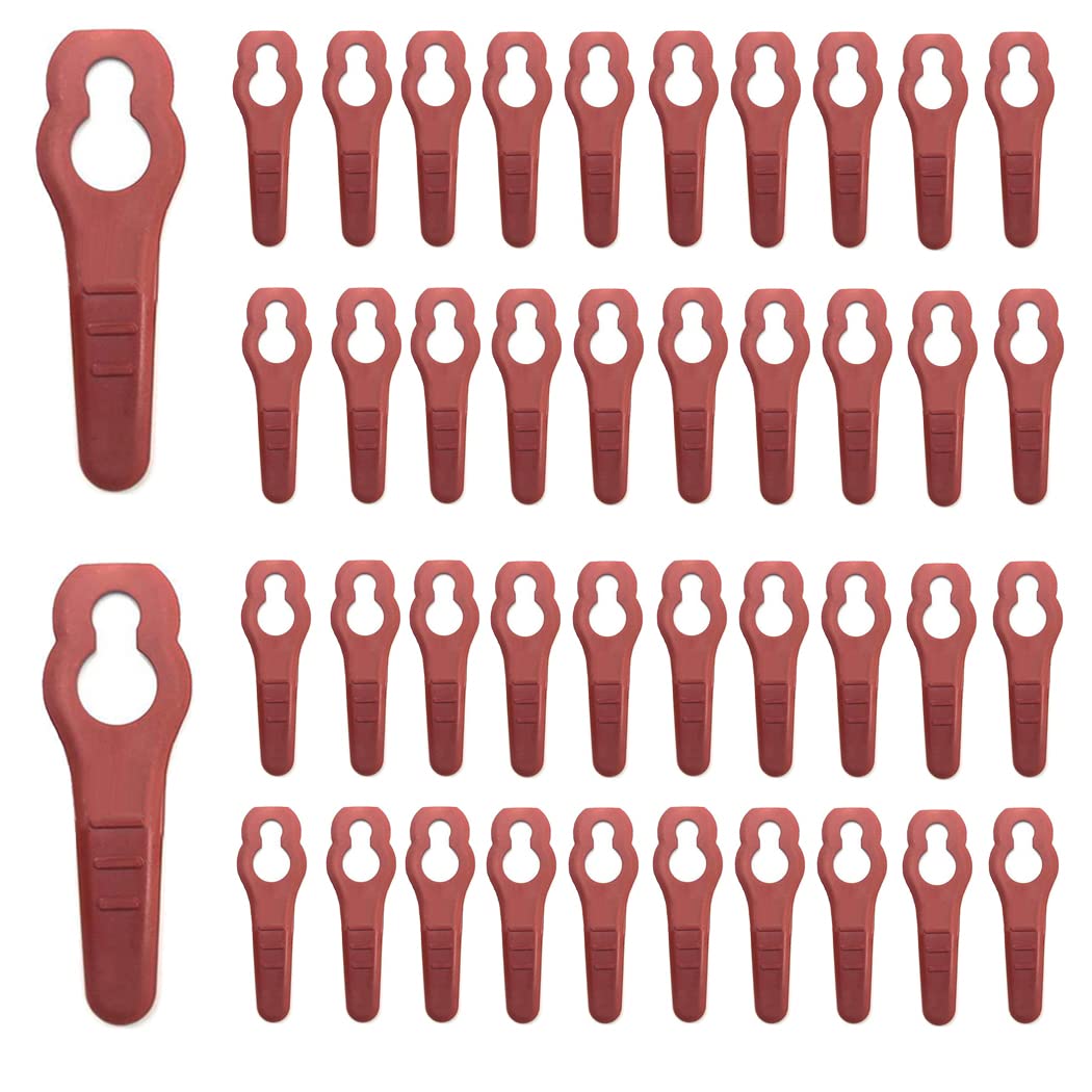 Chuancheng 40Pcs Plastic Blade Cutter For ALM GP295 Compares to FG2102.01.01.07.F Garden Lawn Mower Strimmer Replacement Parts 70mm