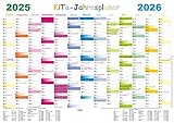 Kita-Jahresplaner 2025/2026: Wandplaner 70 x 100cm, beschreibbar und abwaschbar
