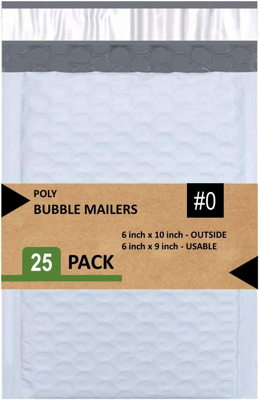 Sales4Less 0 Poly Bubble Mailers 6X10 Inches Padded Envelope Mailer