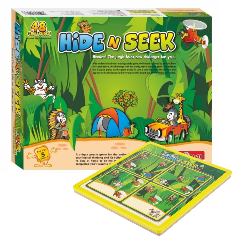 toymate Hide & Seek Jungle- 48 Challenges- An Award Winning Brain Teasing Puzzle Game For Kids Age 5 Years & Above|Pack of 4-image-49