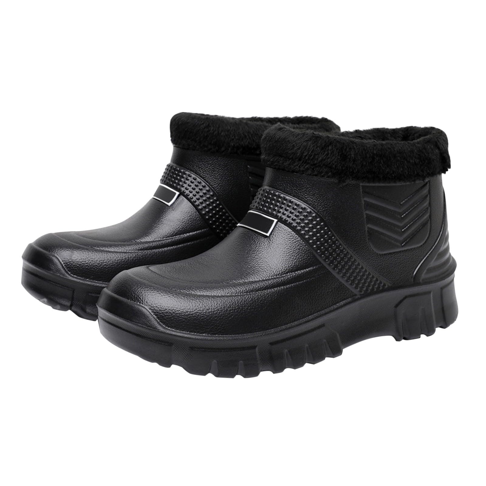 Botas de goma para hombre, impermeables, botines de goma, forradas, botas de lluvia, botas de lluvia, botas de goma cortas, botas de goma antideslizantes, botas de lluvia, botas de lluvia