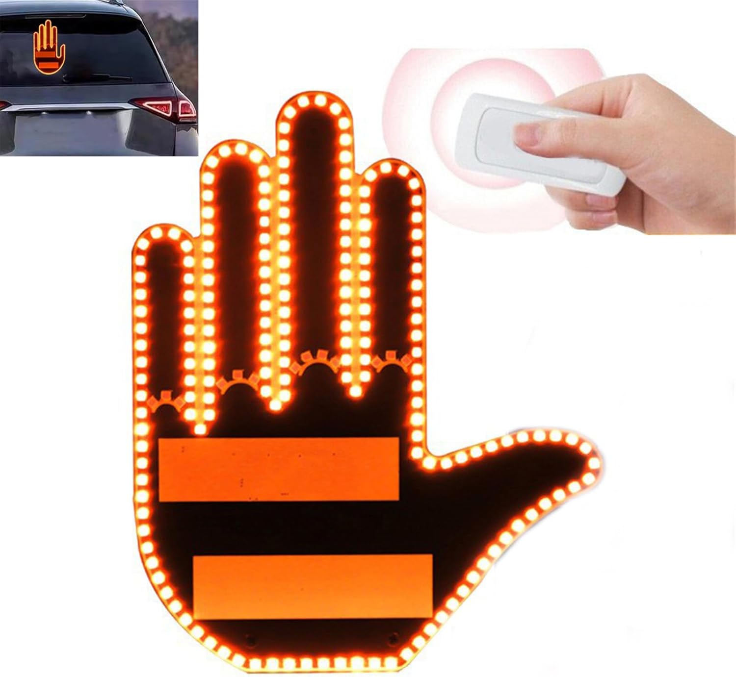 Road Mate Hand, Road Mate Middle Finger Light with Remote