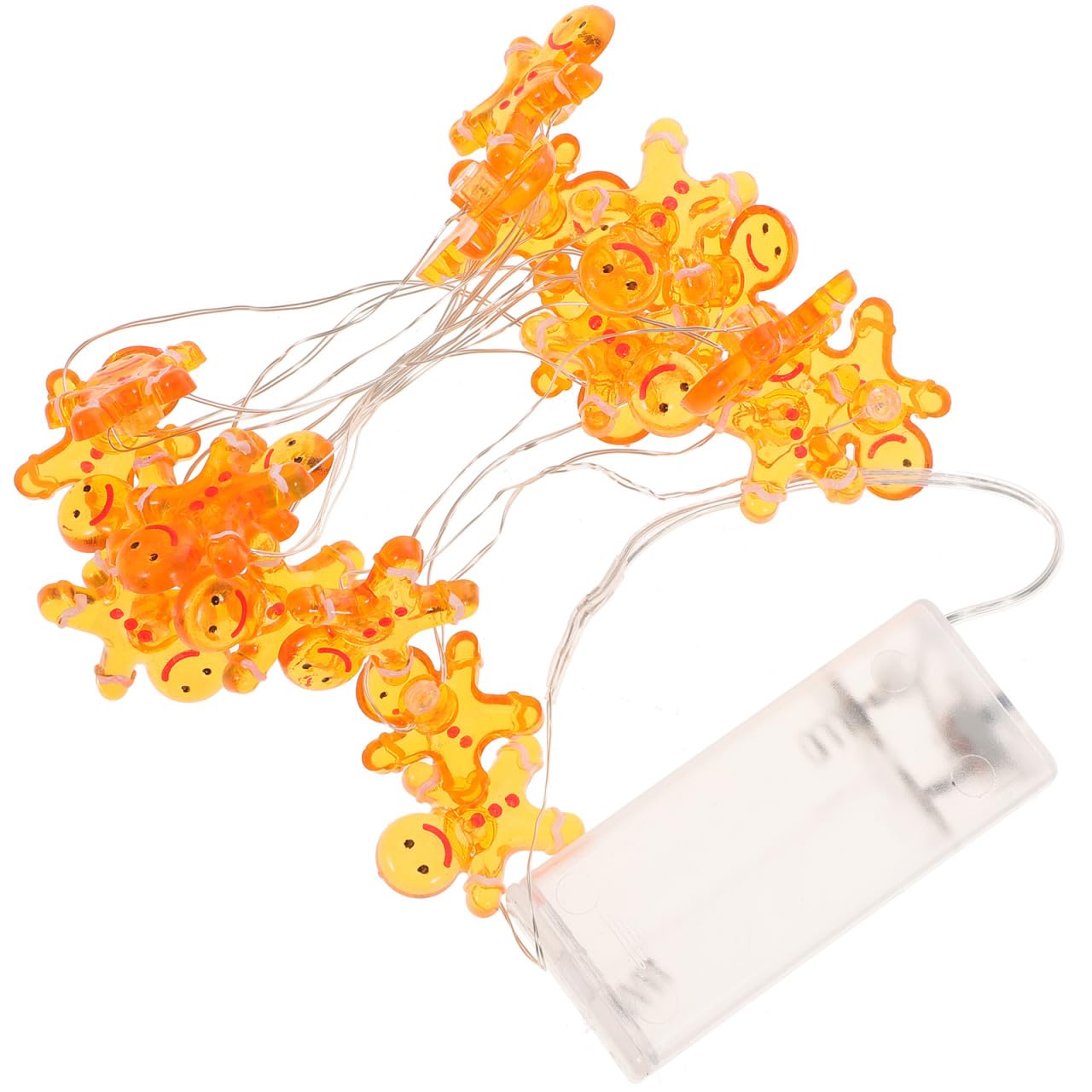 Lurrose Gingerbread Man String Lights Xmas: Christmas Lights Decoration for Christmas Home Party Bedroom Holiday Decor Without Battery 10 LED