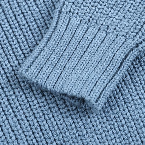 Toddler Baby Girls Boys Knitted Sweater Solid Color Long Sleeve Pullover Tops Fall Winter Warm Clothes4