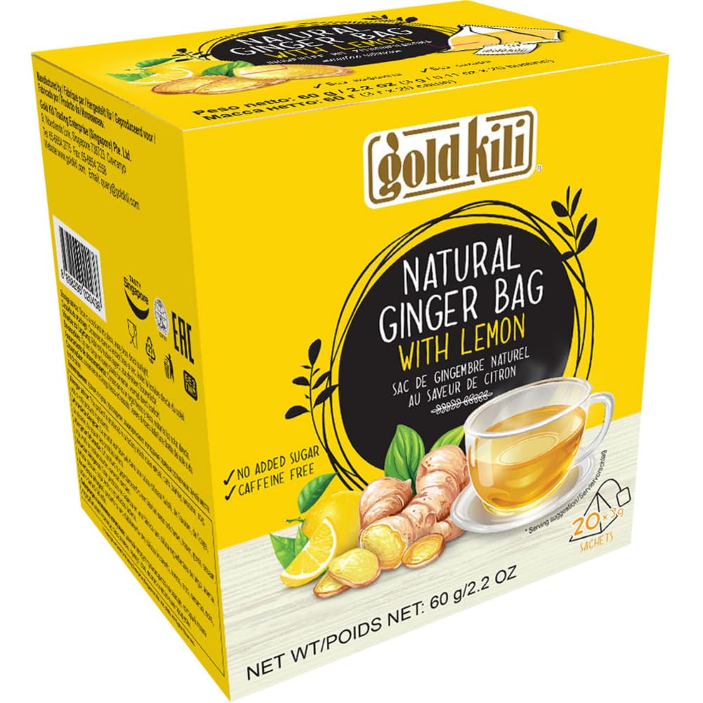 GOLD KILI - Bevanda allo zenzero e limone Natural - Confezione multipla (24 X 20 X 3 G)