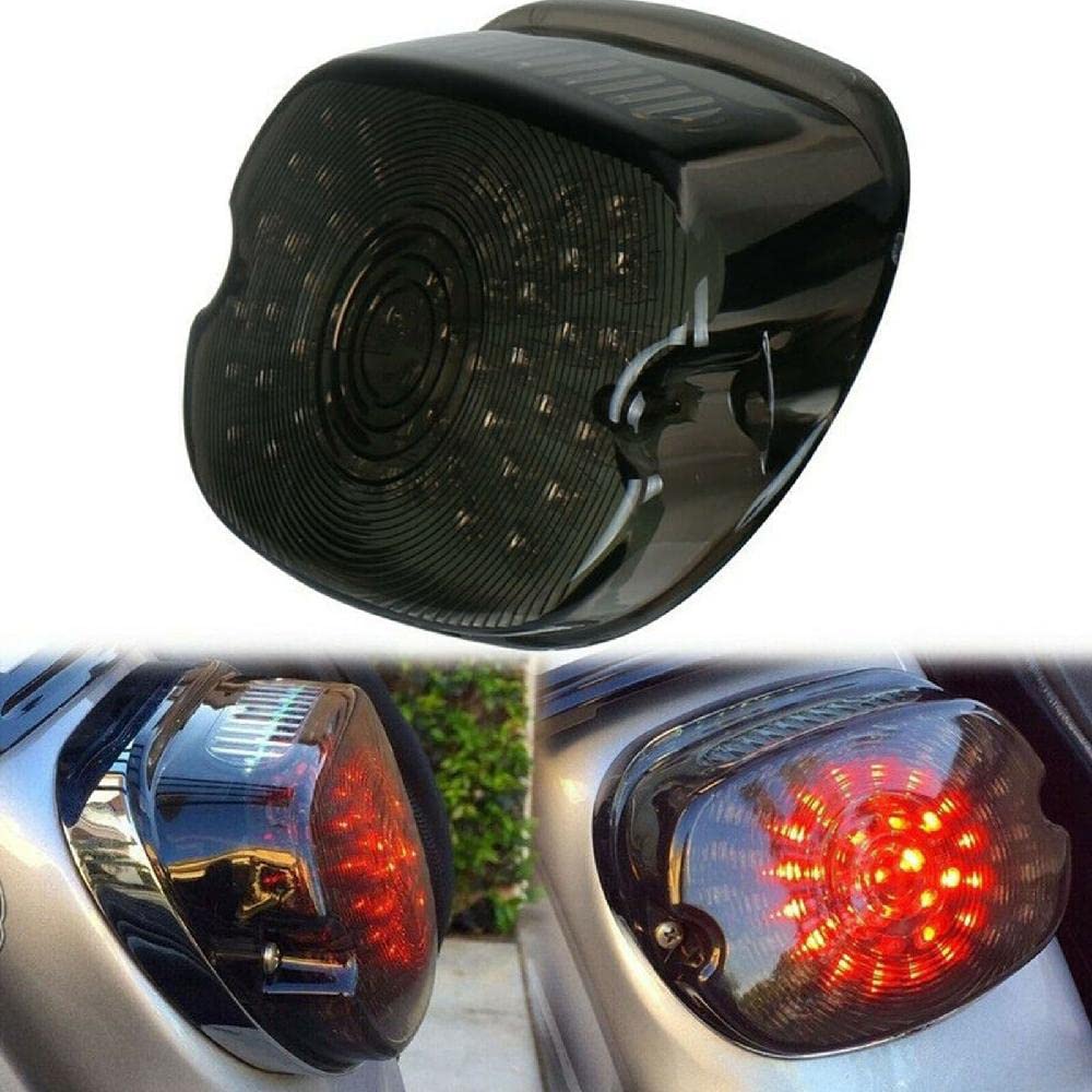 Riloer LED Smoke Tail Brake Light a basso profilo per Harley Dyna Road King glide bright