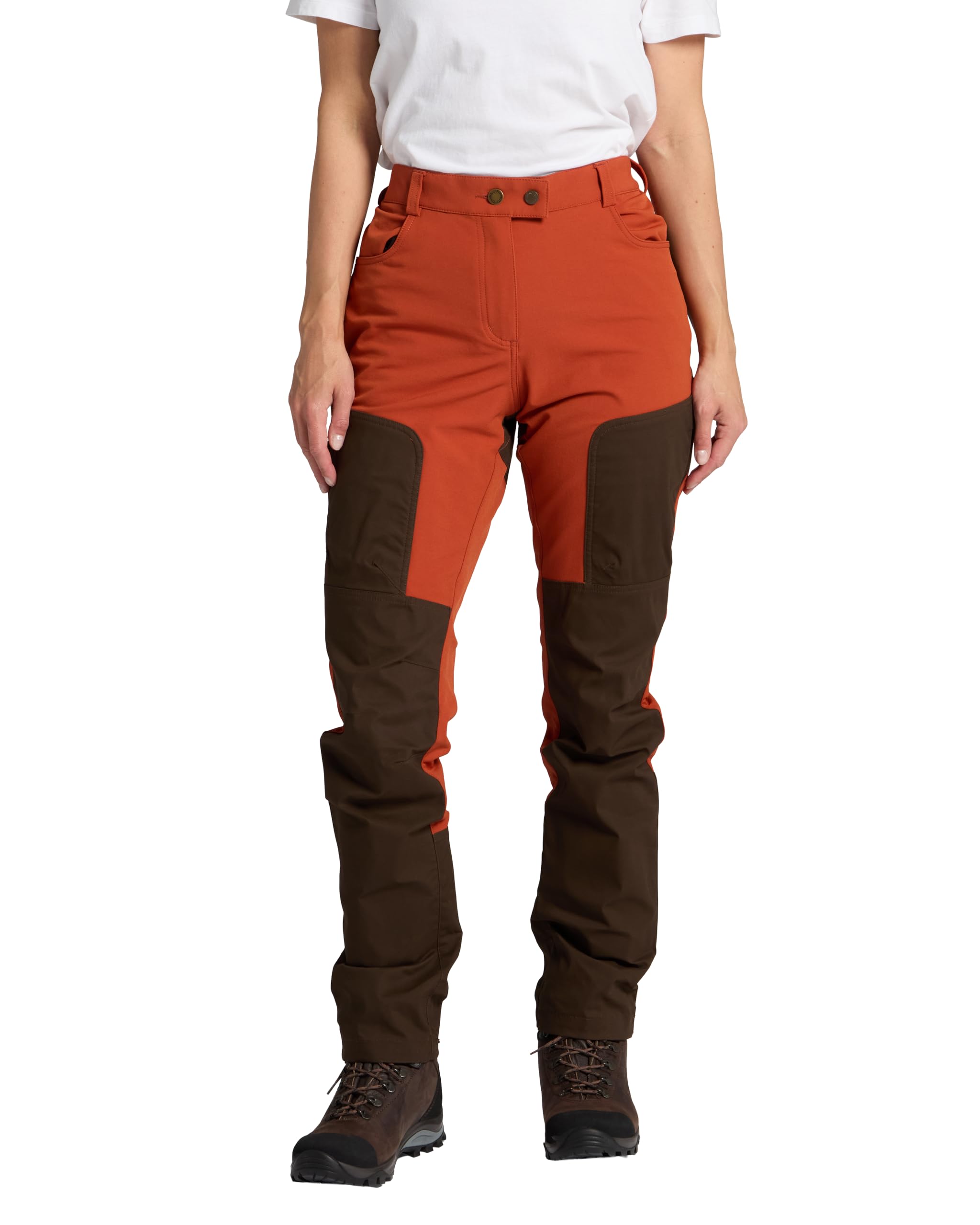 Pinewood Outdoor Hosen für Damen, robuste Outdoorhose Damen mit Stretcheinsätzen und elastischem Bund für Komfort, für Outdoor und Alltag