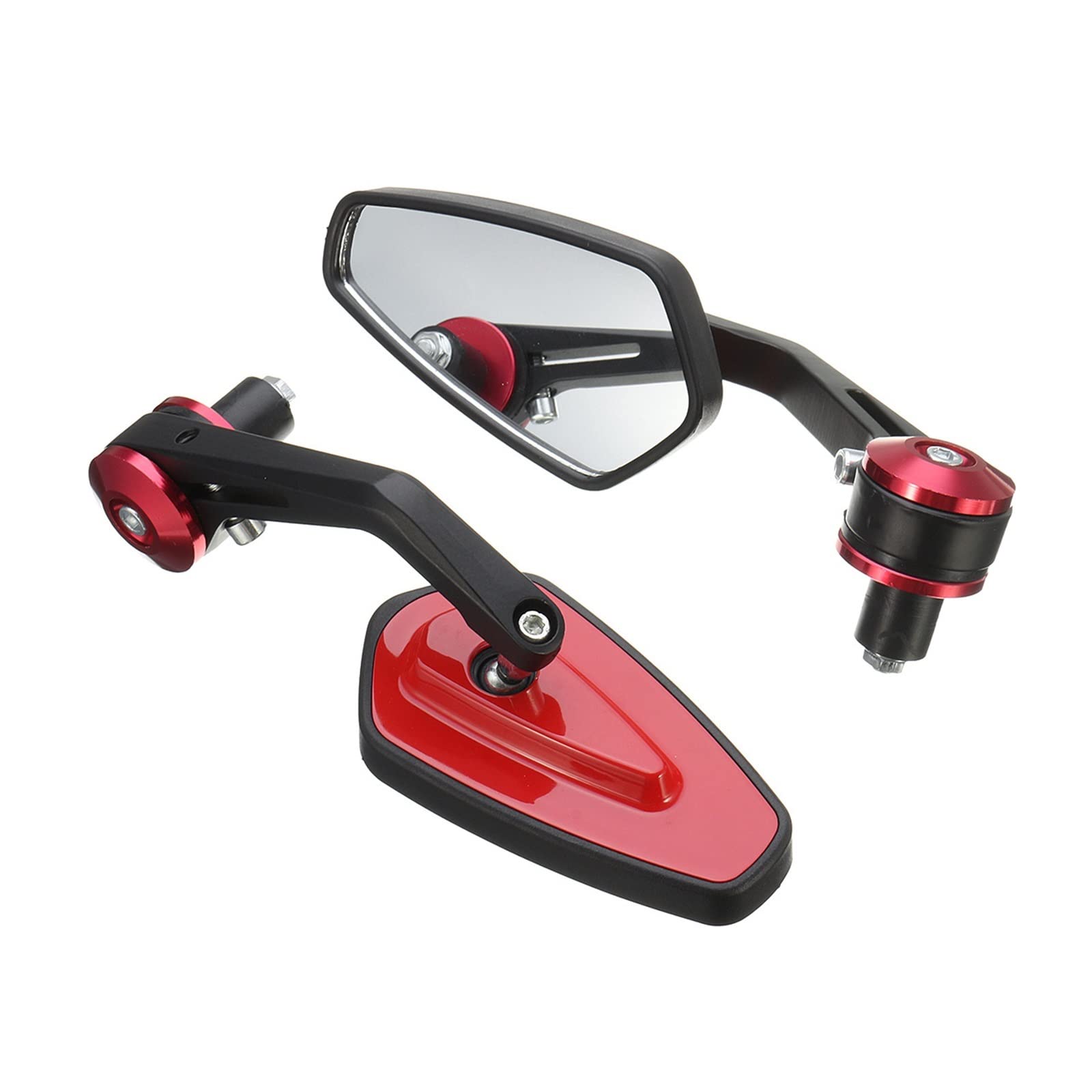 BAFAFA Rétroviseur Latéral Guidon Rétroviseur Moto Moto Aluminium 7/8 "22mm Barre Fin Côté Rétroviseur Moto Vélo Guidon Rétroviseurs