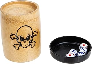 Toyvian 1 Conjunto De Dados Copo Caixa De Dados Farkle Cubo De Plástico Dados Dados De Madeira Seis Lados Copos De Dados Conjunto De Dados Para Jogos De Festa Dados De Bambu Copo Dados