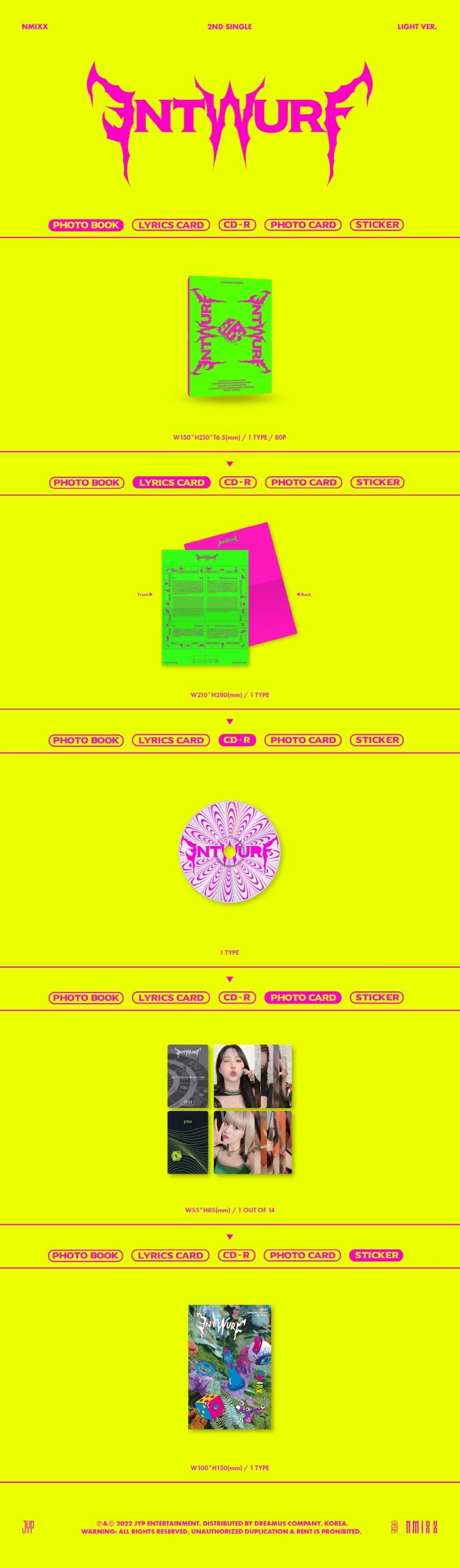 Amazon.co.jp: NMIXX [ ENTWURF ] 2ndシングルアルバム [ Light Ver