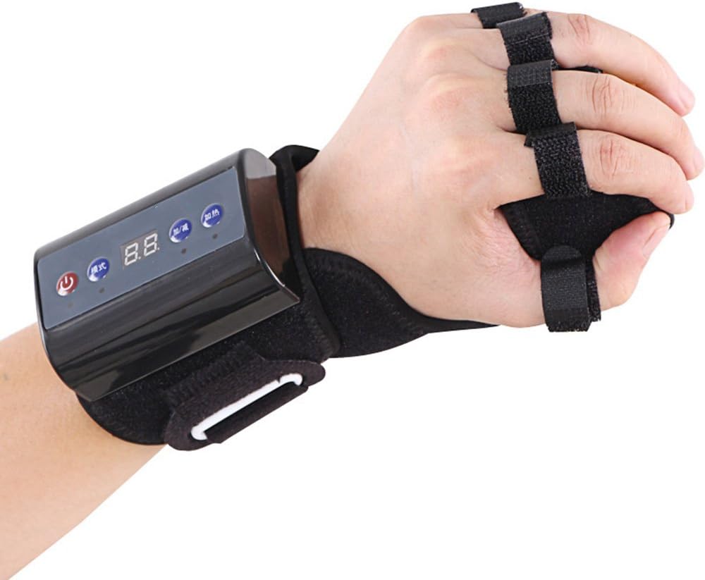 Massage equipment Electric Hot Hand Massager Training Ball  Hand Rehabilitation Equipment Vibration massage infrared heat Suitable for different people (Color : A (Rechargeable))