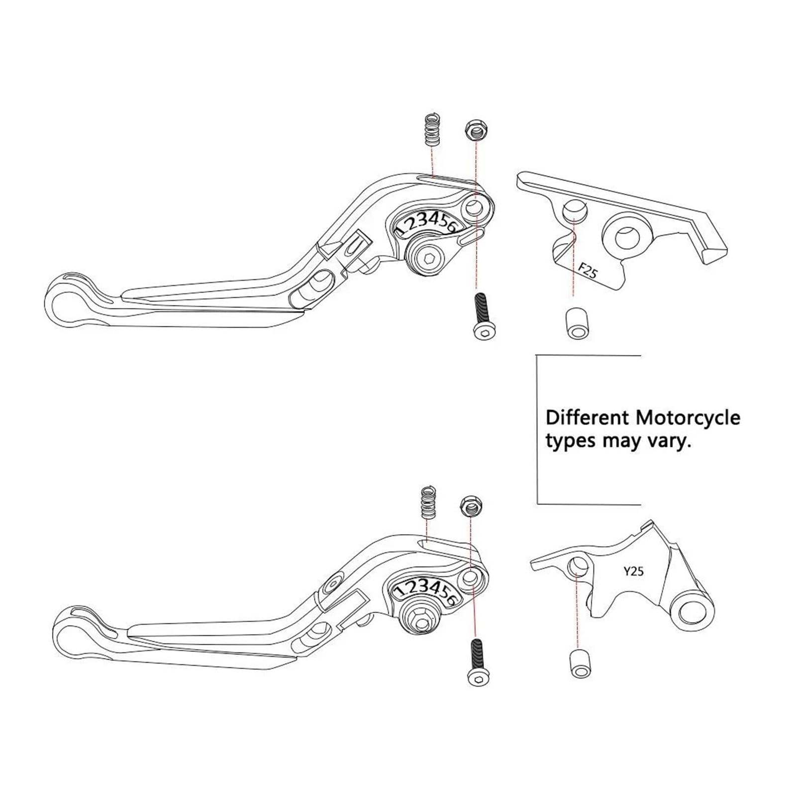 IBNA Maneta Embrague Freno Moto Palanca Embrague Freno Motocicleta Extremos Manillar para Y&amaha FJR1300 FJR 1300 FJR-1300 F-J-R 1300 2003 (Color : 15)